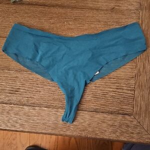 Victoria's Secret Teal Lace Thong Panty